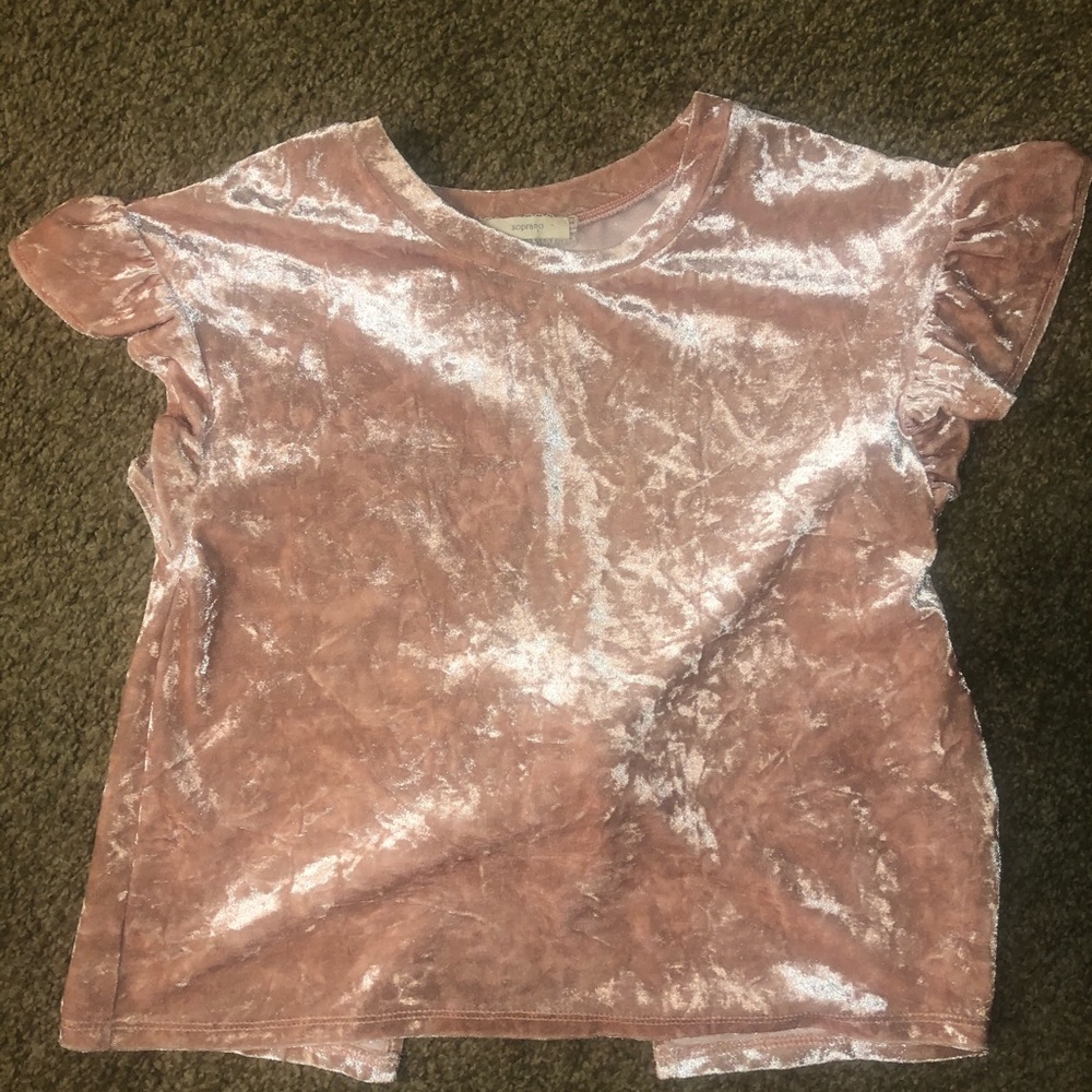 Girls crushed velvet top from Nordstrom